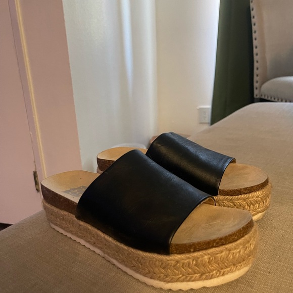 Dolce Vita Shoes - Dolce Vita Black Platform Espadrille Sandals